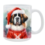 KUBEK Z PSEM Bernardyn długowłosy - PREZENT, PERSONALIZOW, 24HWYS