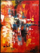 Obraz Abstrakcyjny, Akryl na Płótnie, Dekoracja Wnętrza „Energia”