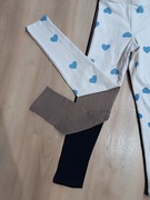 H&m trzy pary legginsów dziewczęcych 134