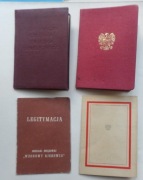 4 Legitym-Bud.Huty Lenina,Wzor. Kierowca,NSZZ MPK Krk,Krzyż Kawalerski-PRL