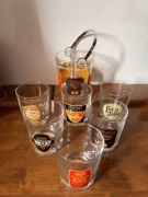 Zestaw szklanek do whisky i kubełek na lód 