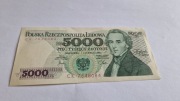 5000 zł banknot PRL Polska 1982r. seria CK
