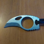 Nożyk do obrony, 59.5mm x 20.7mm, kolor: srebrny (II)