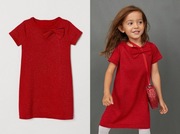 NOWA ŚLICZNA CZERWONA SUKIENECZKA H&M 134-140