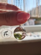 Wisiorek, zawieszka, kula, rękodzieło