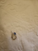 fake piercing, klips do nosa, kwiat, cyrkonie