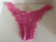 Majtki brazyliany Victoria’s secret S różowe koronkowe
