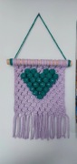 Makrama z trójwymiarowym sercem
