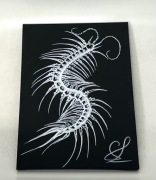 Obraz ręcznie malowany, skolopendra