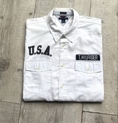 Tommy Hilfiger piękna męska koszula kr.rękaw rozmiar-L