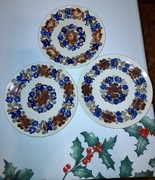 Włocławek kolekcjonerskie talerze dekoracyjne, deserowe fajans 3szt tanio .