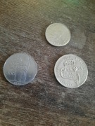  Monety 1436, 1 franc 1973, 100 litrów 1966