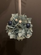 Ozdoba świąteczna bombka z materiału 