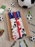 Organizer na gumce na notatnik handmade prezent dla fana piłki nożnej 
