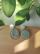 Kolczyki Miętowe Listki– ręcznie robione z glinki polimerowej 