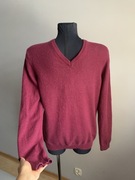 John Lewis kaszmirowy sweter męski burgund 100 % kaszmir cudny swieta XLXXL