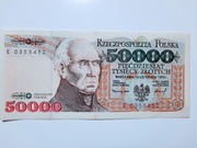 197#N BANKNOT 50000 TYSIĘCY 1993 ROK RZADKA SERIA E 