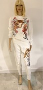 Dres sweterkowy 2 czesci z cekinami S/M