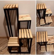 Drewniany stojak do kwiatów (kwietnik)