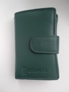 Betlewski portfel skóra naturalna zielony - kobieta