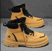 Buty Męskie zimowe MAINALUN - ocieplane na kożuszku, z Grubą Podeszwą