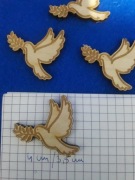 Baza gołąb grawerowany