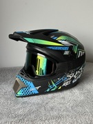 Kask rowerowy / motocross / cross L 59-60 cm + gogle | gotowy do jazdy