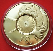 1 Dolar   2003 /ND/ r  -  Cook Island Zodiak - Lew    stan !!!    