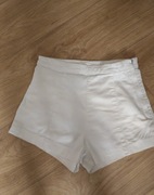 283) Spodenki damskie H&M białe wysoki stan r. 38 