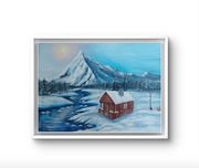 Zima akryl na płótnie 50x70cm