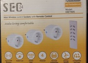 3 Gniazda sieciowe sterowane pilotem SEC24, Haf760s.Kpl 3szt i pilot.