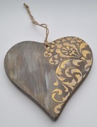 Serce drewniane/ ozdoba Handmade