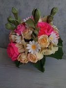 Bukiet kwiaty z krepy bibuły 