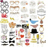 Zestaw ponad 50 rekwizytów do fotobudki