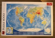 Puzzle Trefl 4000 elementów - Wielka mapa fizyczna świata