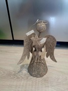 Metalowy anioł z brokatem 