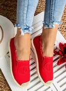 Czerwone damskie espadryle, rozm.38