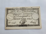 25 sols 1742 Banknot Francuski