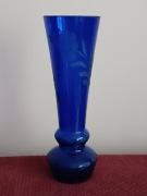 Kobaltowy wazon HSG Hortensja. PRL