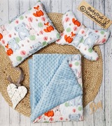 Zestaw Handmade Kołderka / Kocyk Poduszka Motylek