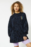 Damska Bluza  Wrangler Oversized Black/navy Navy Irregular Dye W6Q4HAB28 S