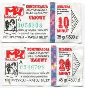 Bilety MPK  Lublin - 10min, 20min, Ulgowy