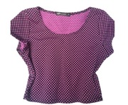 Modny czarno-różowy crop top