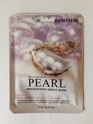 Rozświetlająca maska w płachcie z ekstraktem z pereł firmy BARONESS 