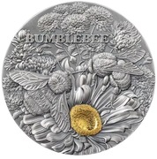 Trzmiel 2 uncje -  Srebrna moneta 10 Cedis Ghana 2023