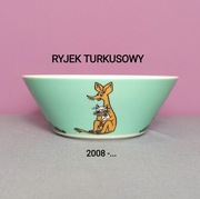 MUMINKI miseczka Moomin Arabia Finland - miska RYJEK turkusowy
