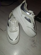 Białe snakersy adidaski na grubej podeszwie wygodne modne r.36, 23cm srebrn