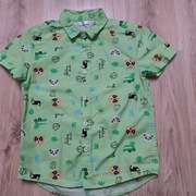 Koszula 122 zielona krokodyle