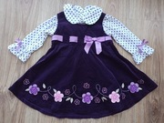 Komplet dla dziewczynki sukienka + bluzka rozm. 86