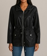 Czarna kurtka Sinsay L cienka długa 